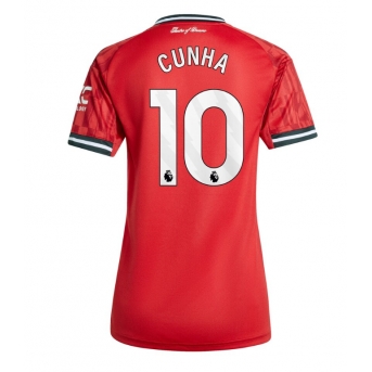 Billige Fotballdrakt Manchester United Matheus Cunha #10 Replika Hjemmedrakt Dame 2025-26 Kortermet